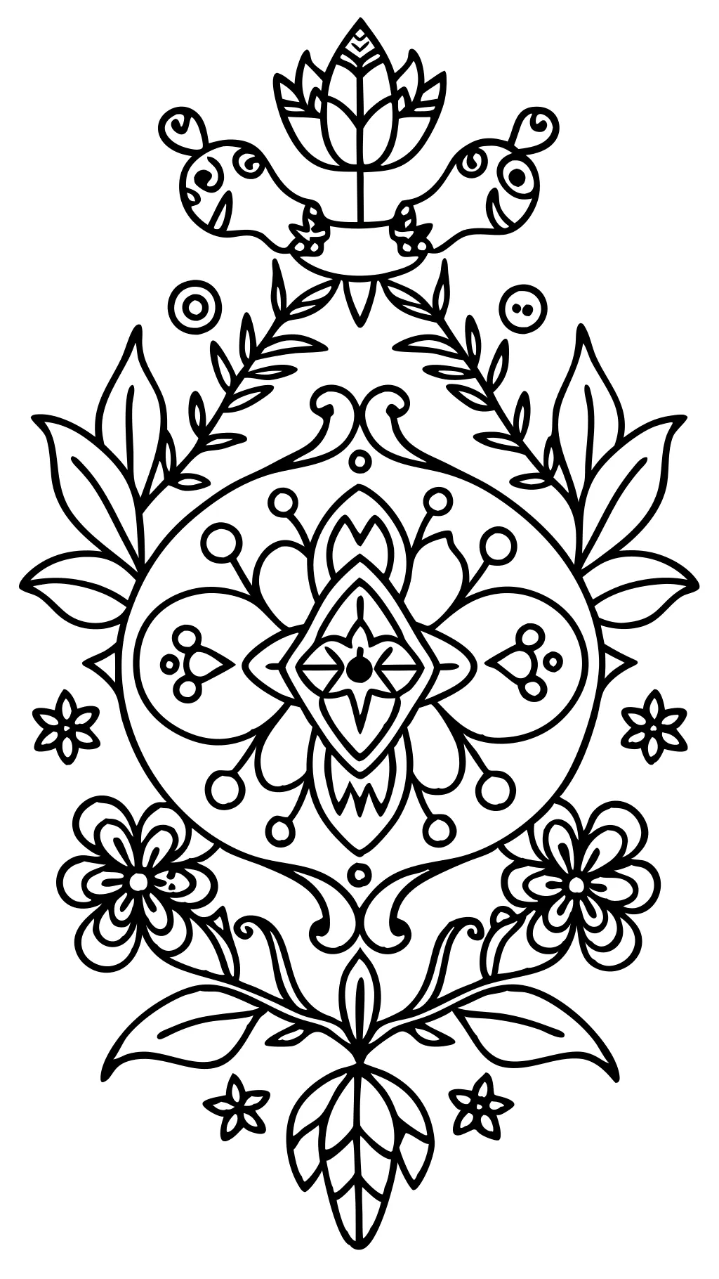 coloriages de motifs de conception de la vie naturelle